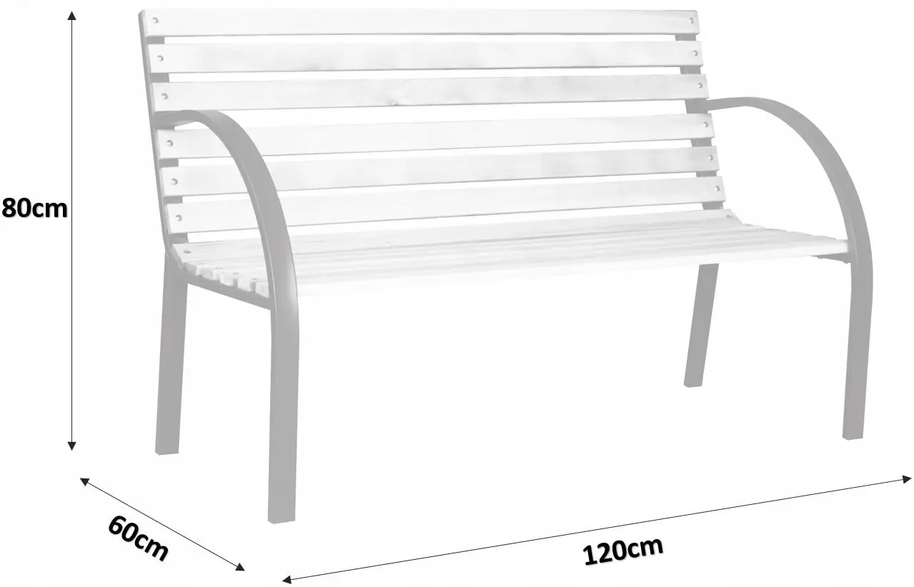 Скамейка GardenLine MEB2790 (Grey/Wood) - 3