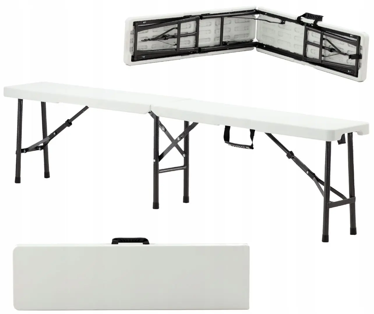 Скамейка складная GardenLine ZUM2552 (White/Black) - 2