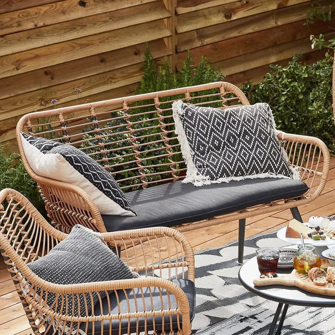 Скамейка GoodHome Apolima (Brown/Black)