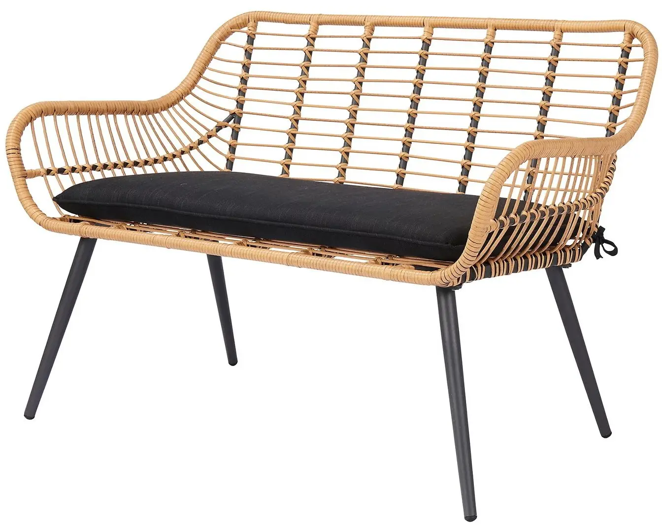 Скамейка GoodHome Apolima (Brown/Black)