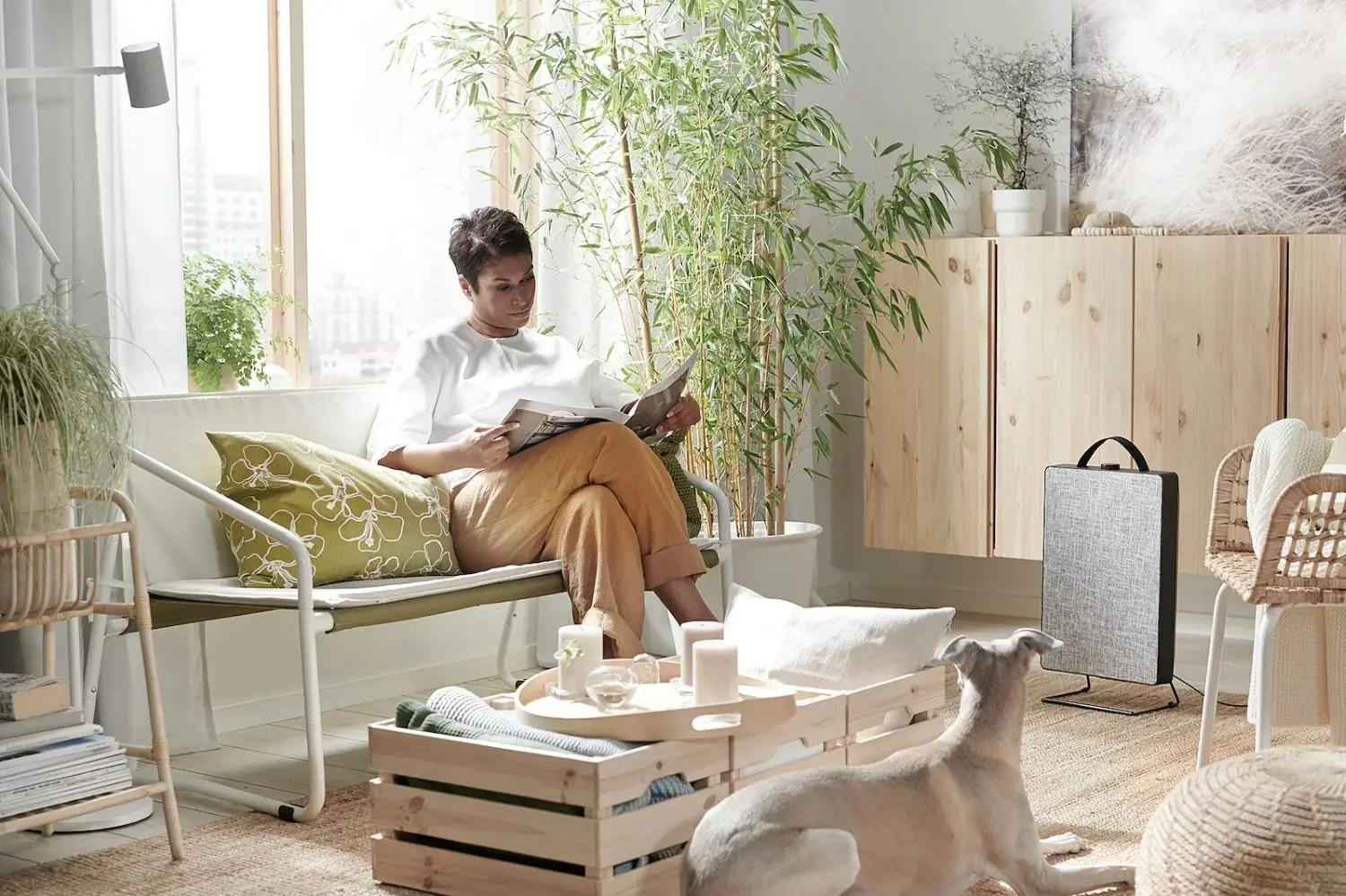 Диван садовый Ikea Ingmarso 2-местный 118x69x69 (Бело-зеленый/Бежевый) - 12