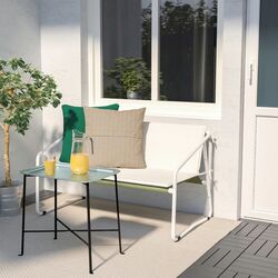 Диван садовый Ikea Ingmarso 2-местный 118x69x69 (Бело-зеленый/Бежевый) Thumb