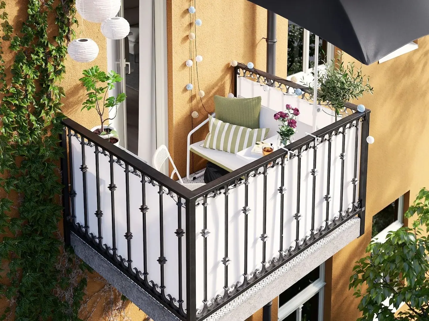 Диван садовый Ikea Ingmarso 2-местный 118x69x69 (Бело-зеленый/Бежевый) - 6
