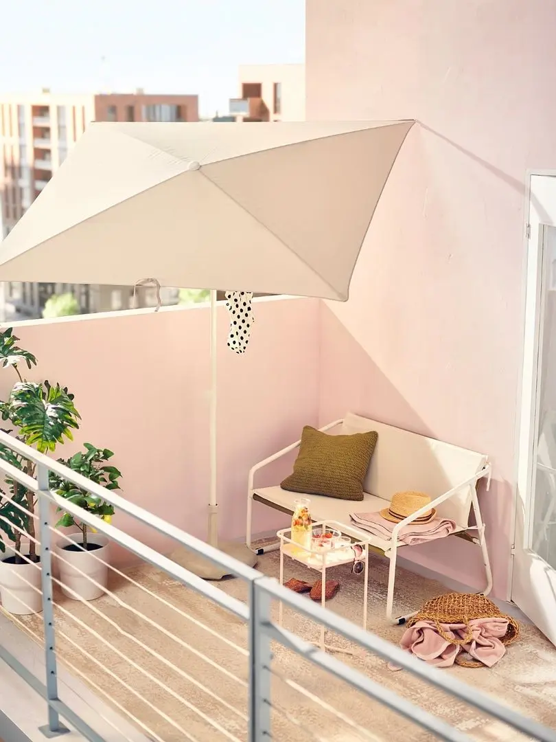 Диван садовый Ikea Ingmarso 2-местный 118x69x69 (Бело-зеленый/Бежевый) - 9