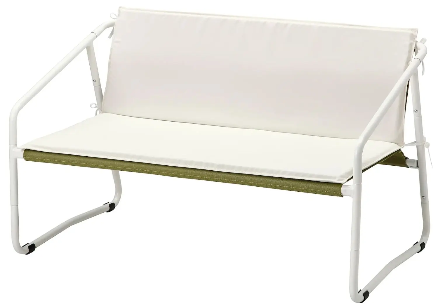 Диван садовый Ikea Ingmarso 2-местный 118x69x69 (Бело-зеленый/Бежевый)