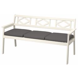 Banca Ikea Bondholmen/Froson/Duvholmen cu spatar (Alb-Bej/Gri Inchis) Thumb