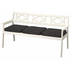 Скамейка Ikea Bondholmen/Jarpon/Duvholmen со спинкой (Белый/Бежевый/Антрацит) Thumb