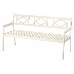 Banca Ikea Bondholmen cu spatar (Alb/Bej) Thumb