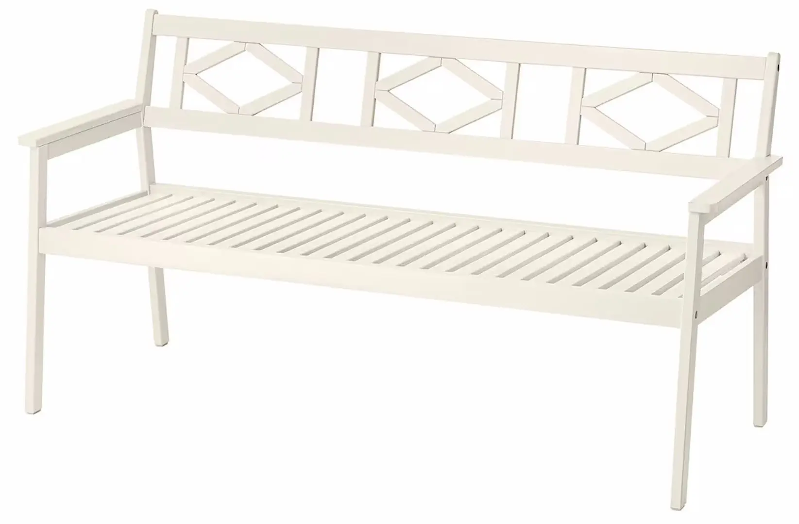 Banca Ikea Bondholmen cu spatar (Alb/Bej)