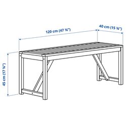 Banca Ikea Nammaro 120cm (Maro Deschis Vopsit) Thumb