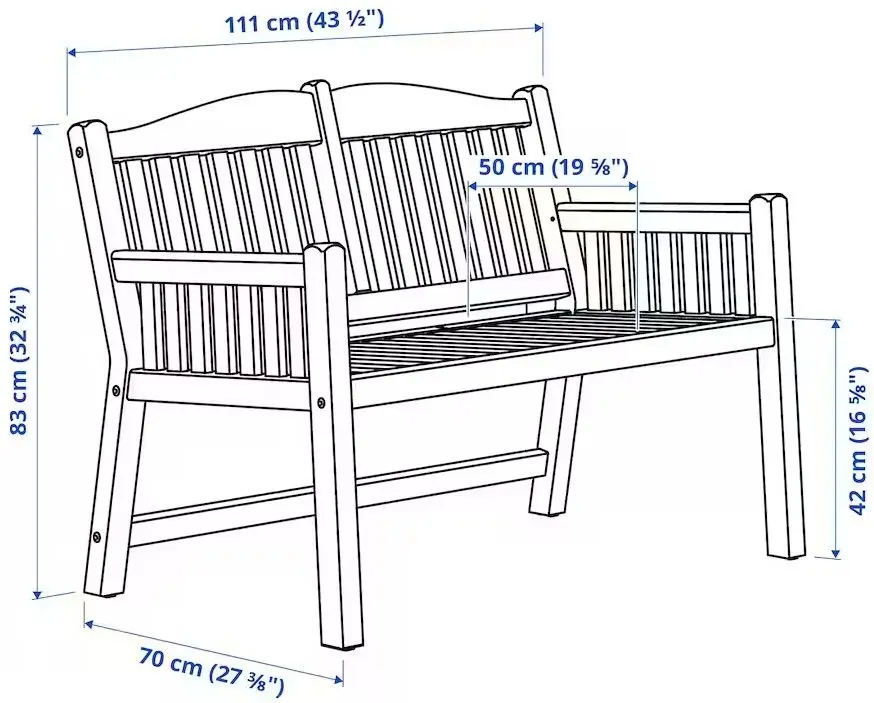 Скамья Ikea Paronholmen (Красный/Эйрпон/Антрацит Дювгольмен) - 7