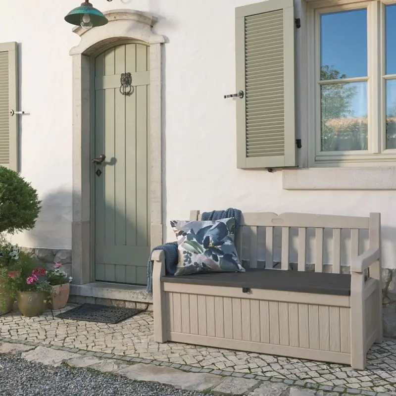 Скамья-сундук Keter Eden 230398 (Beige/Brown)