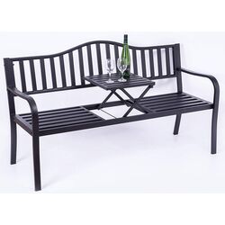 Скамейка Mobhaus Dagno со столиком (Black) Thumb