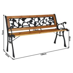 Скамейка Mobhaus Faiza (Black/Natural) Thumb