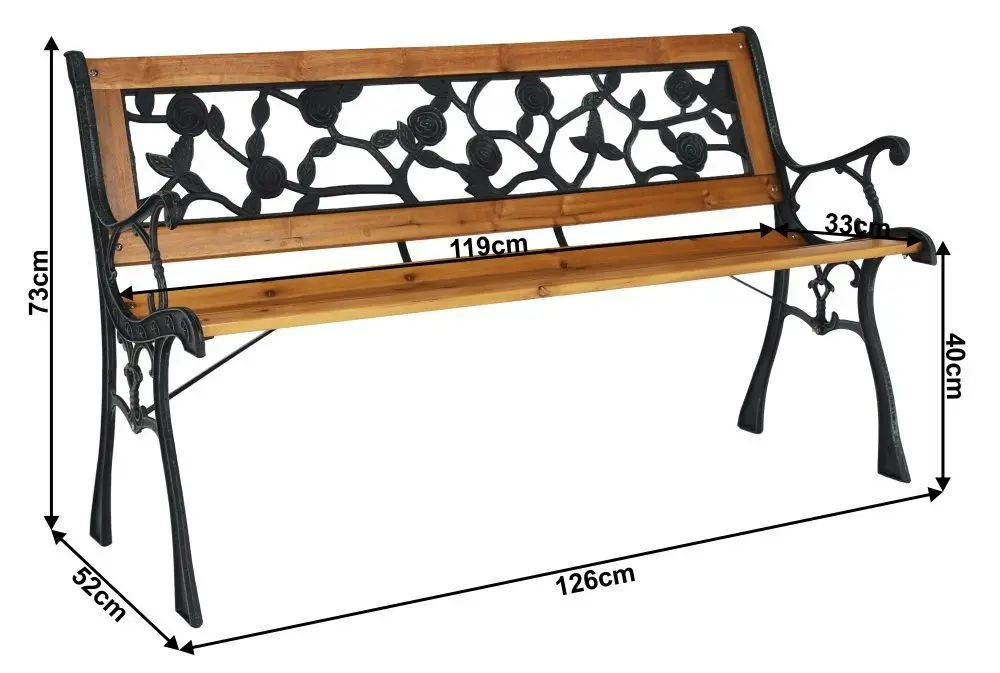 Скамейка Mobhaus Faiza (Black/Natural)