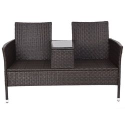 Banca cu masuta Mobhaus Lalit (Brown) Thumb