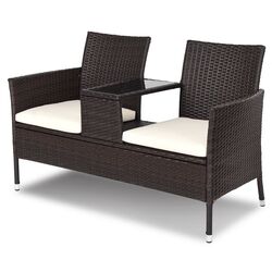 Banca cu masuta Mobhaus Lalit (Brown) Thumb