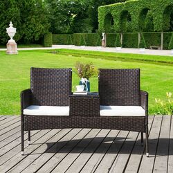 Banca cu masuta Mobhaus Lalit (Brown) Thumb