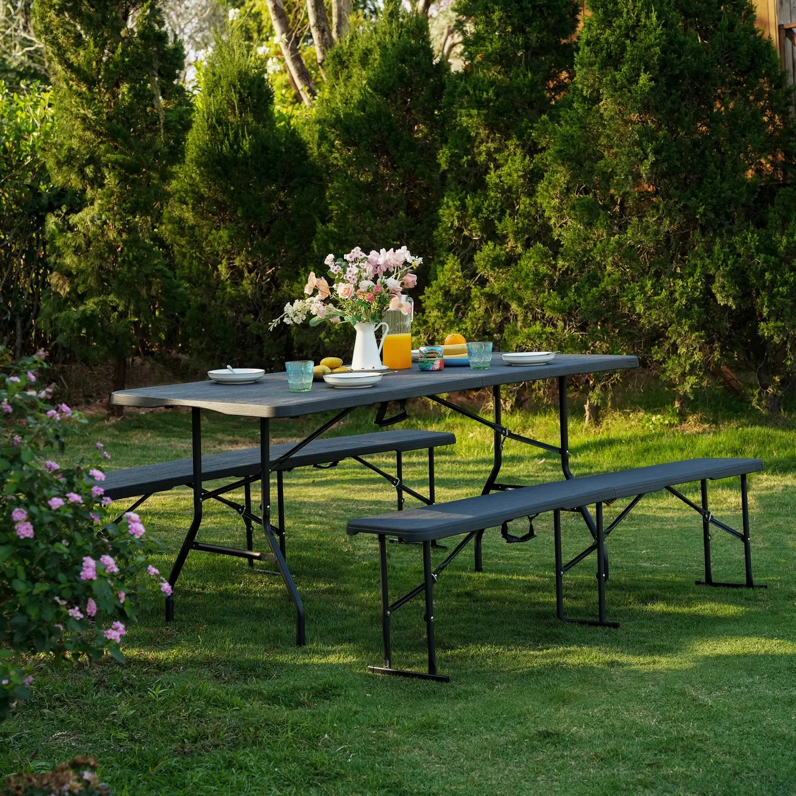 Scaun pliabil Nils Camp NC3404 (Black)