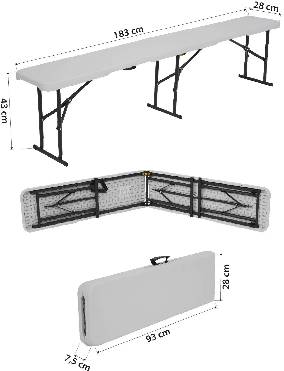 Scaun pliabil Nils Camp NC3404 (White) - 8