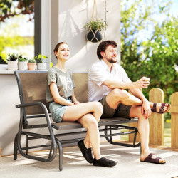 Садовая скамейка-качалка Outsunny 84A-076V00LN (Brown) Thumb