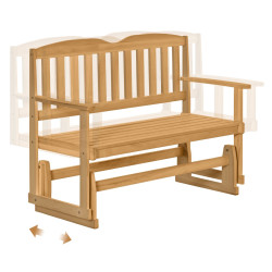 Садовая скамейка-качалка Outsunny 84B-529 (Natural) Thumb