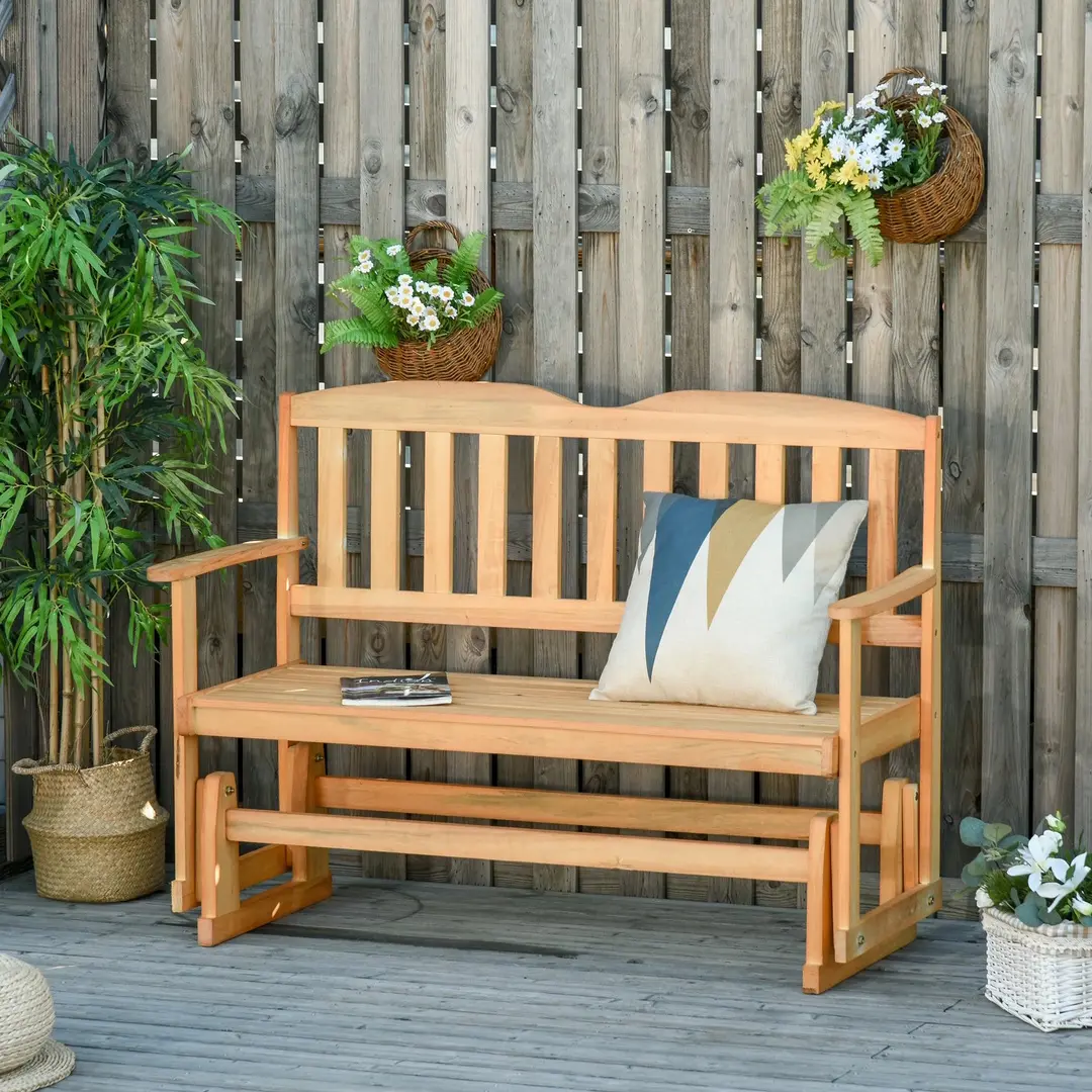 Садовая скамейка-качалка Outsunny 84B-529 (Natural)