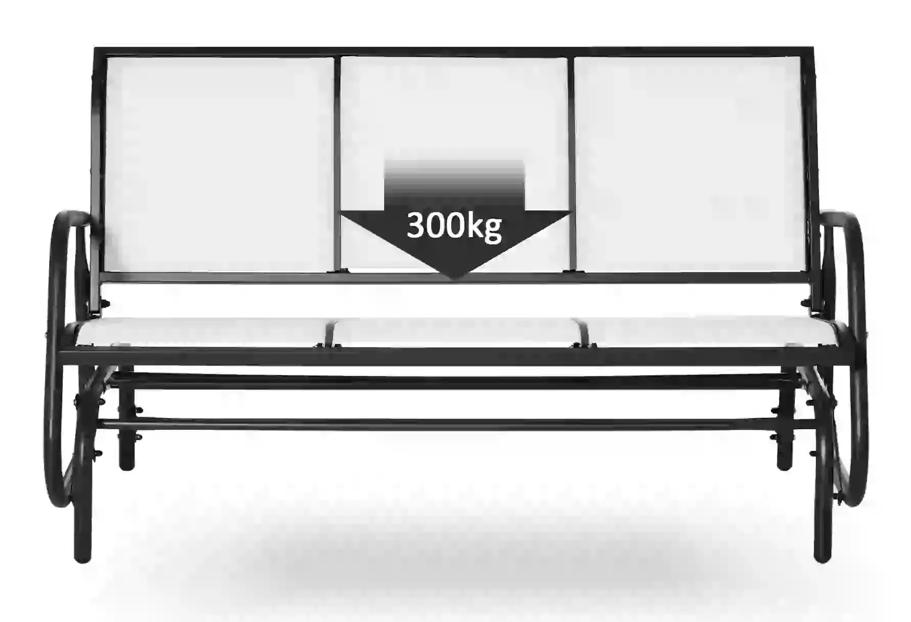 Banca-balansoar de gradina Outsunny 84B-531CW (Cream White) - 3