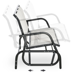 Banca-balansoar de gradina Outsunny 84B-531CW (Cream White) Thumb