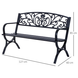 Banca de gradina Outsunny 84B-009 (Black) Thumb