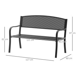 Садовая скамейка Outsunny 84B-182BK (Black) Thumb