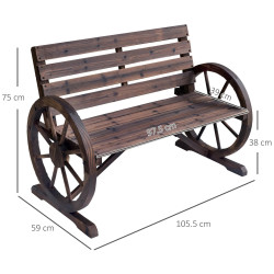 Banca de gradina Outsunny 84B-183 (Brown) Thumb