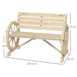 Садовая скамейка Outsunny 84B-183V00ND (Natural) Thumb