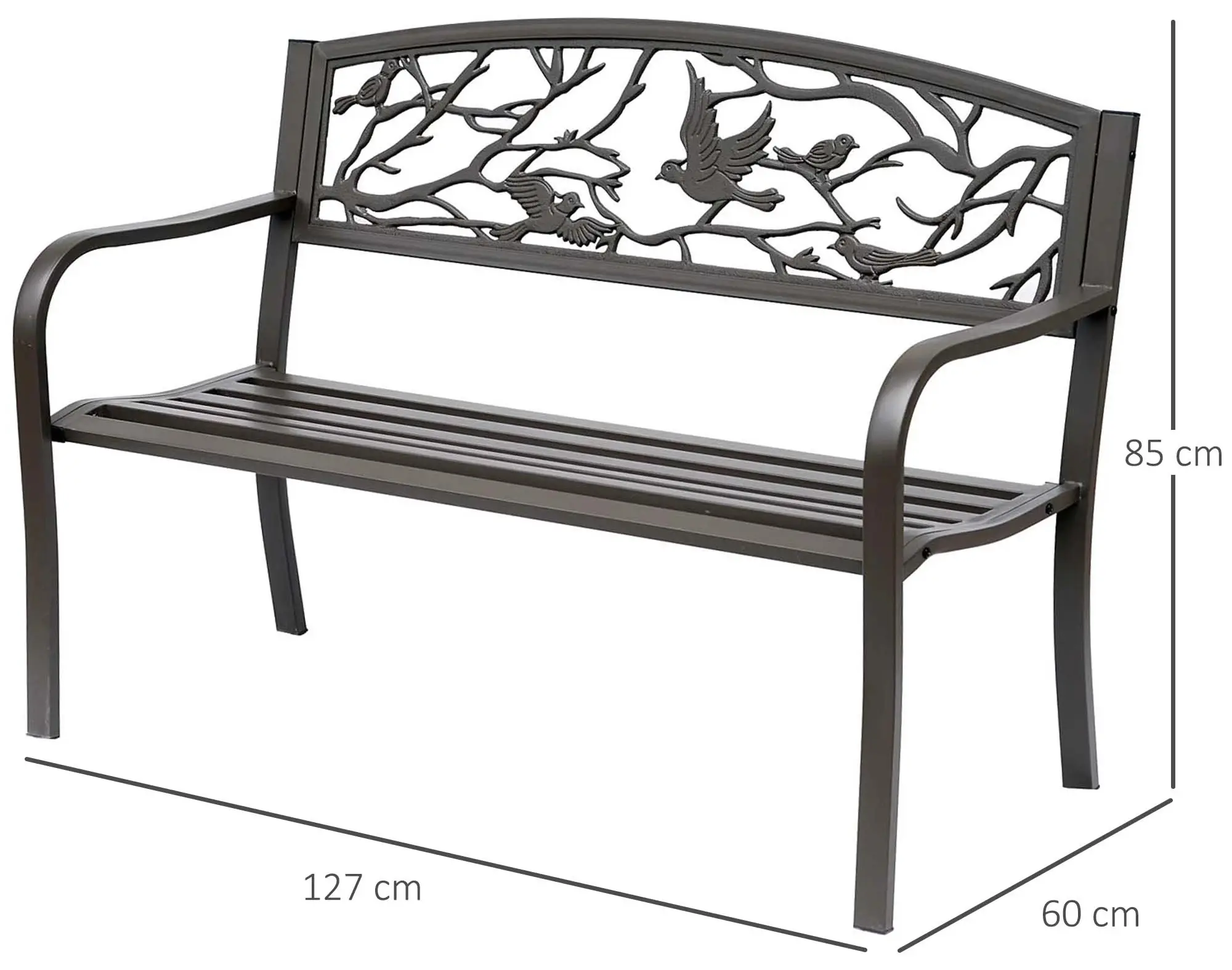 Садовая скамейка Outsunny 84B-185BN (Brown) - 8