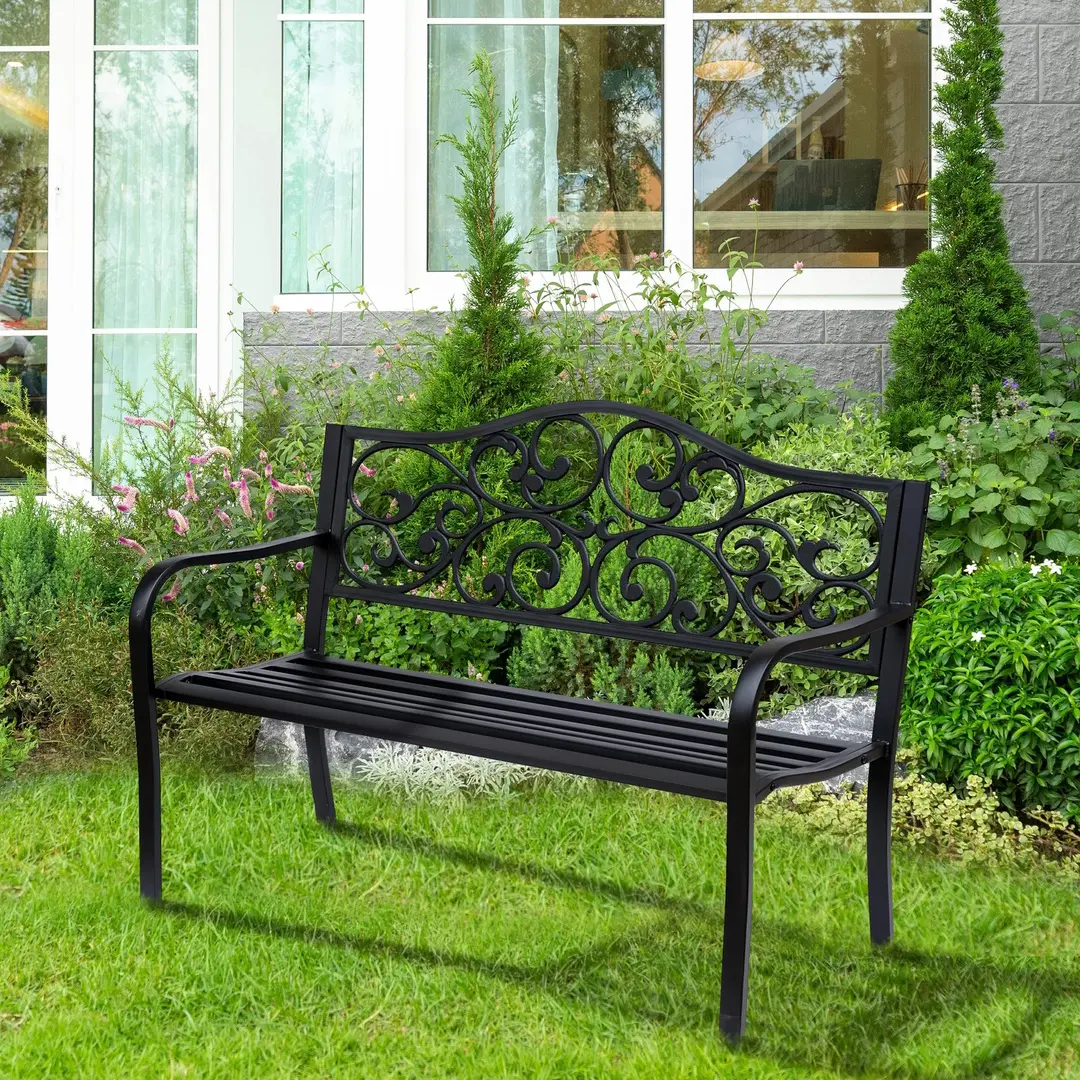 Садовая скамейка Outsunny 84B-187BK (Black)