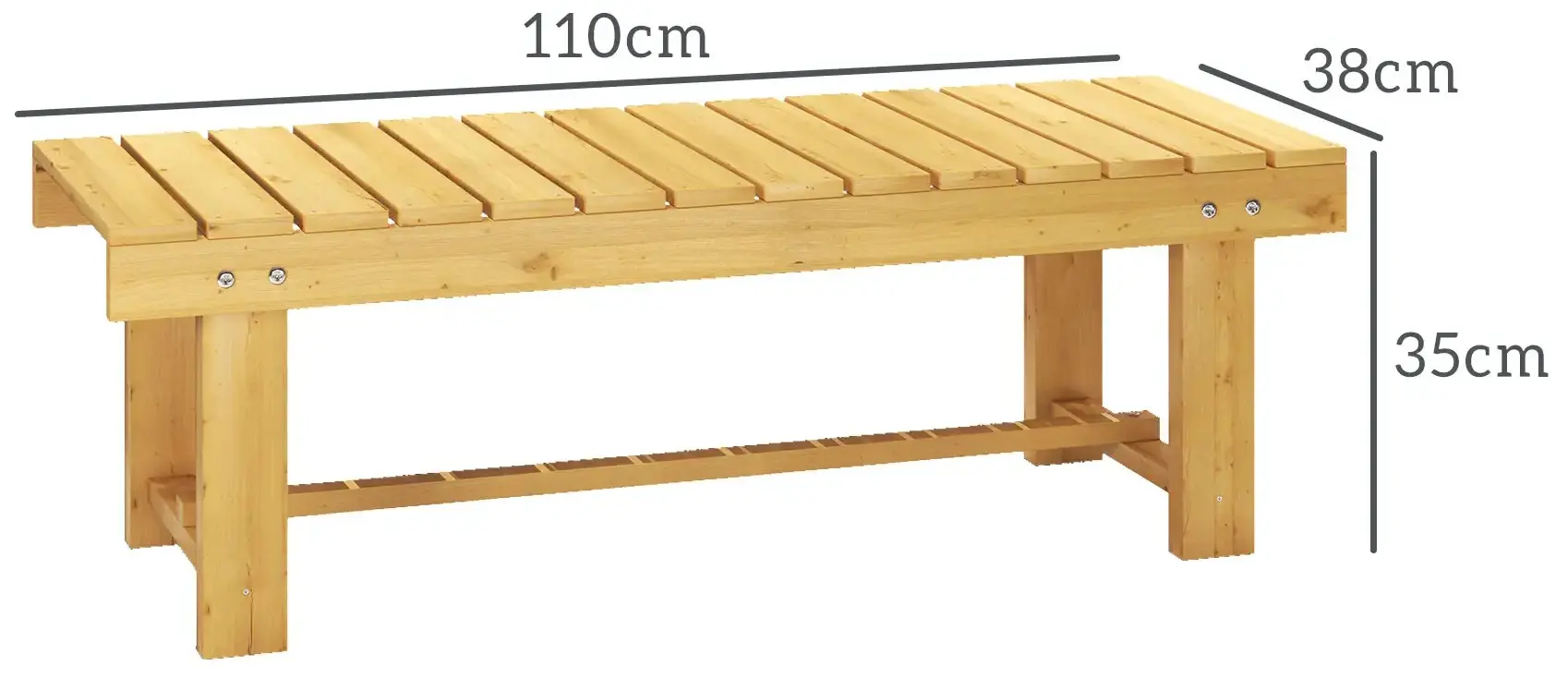 Садовая скамейка Outsunny 84B-362 (Natural) - 4