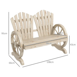 Садовая скамейка Outsunny 84B-406V00ND (Natural) Thumb