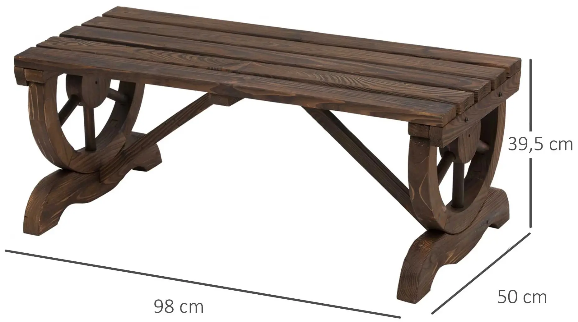 Садовая скамейка Outsunny 84B-410 (Brown) - 6