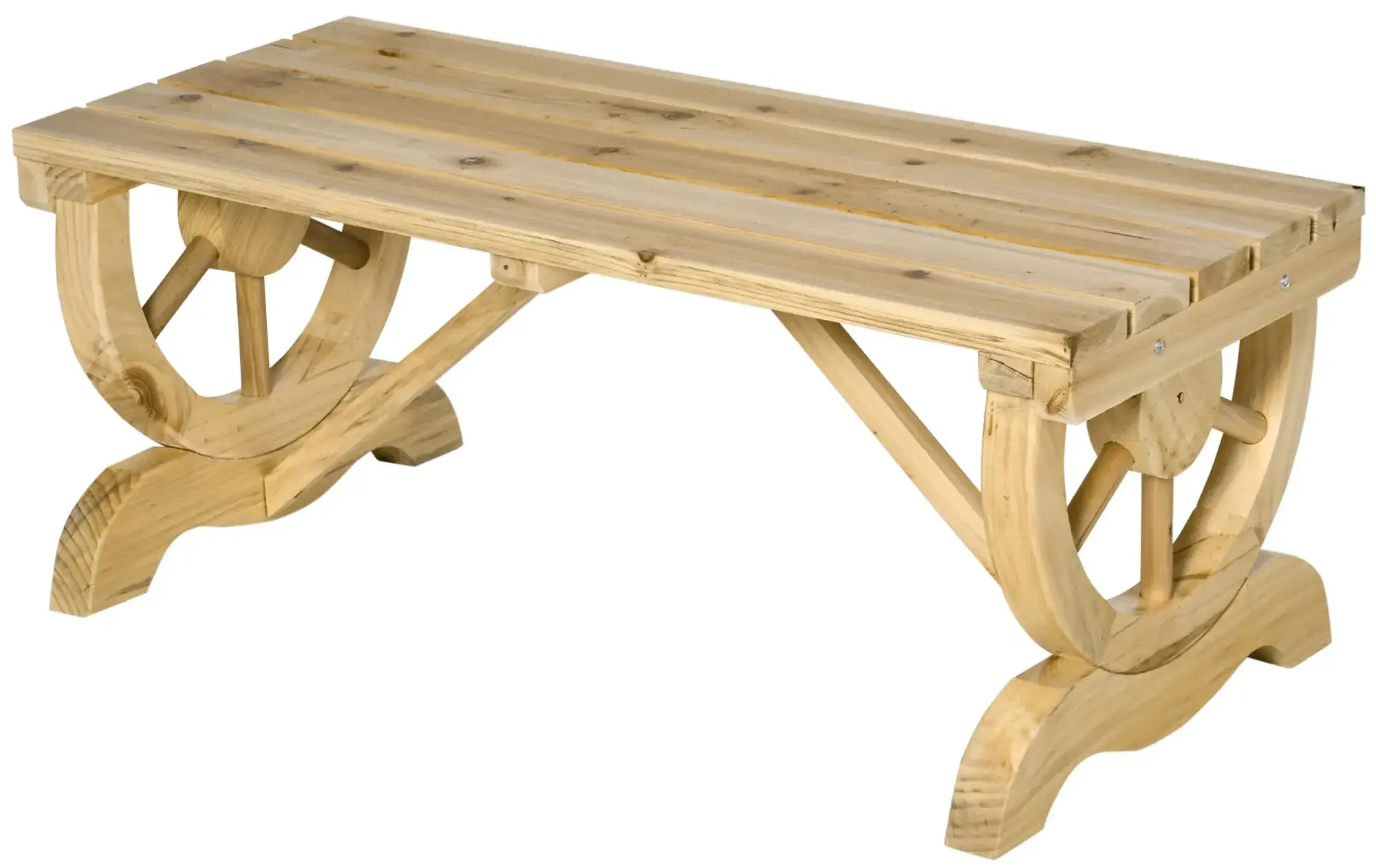 Садовая скамейка Outsunny 84B-410ND (Natural) - 3