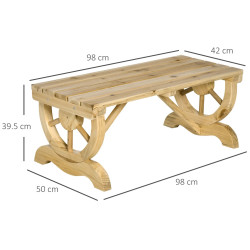 Садовая скамейка Outsunny 84B-410ND (Natural) Thumb