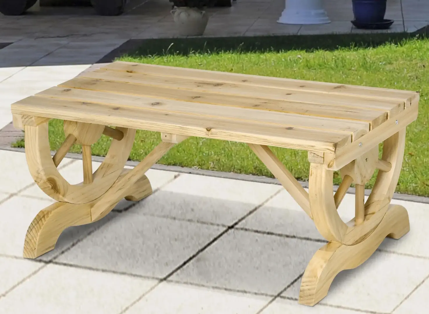 Садовая скамейка Outsunny 84B-410ND (Natural)