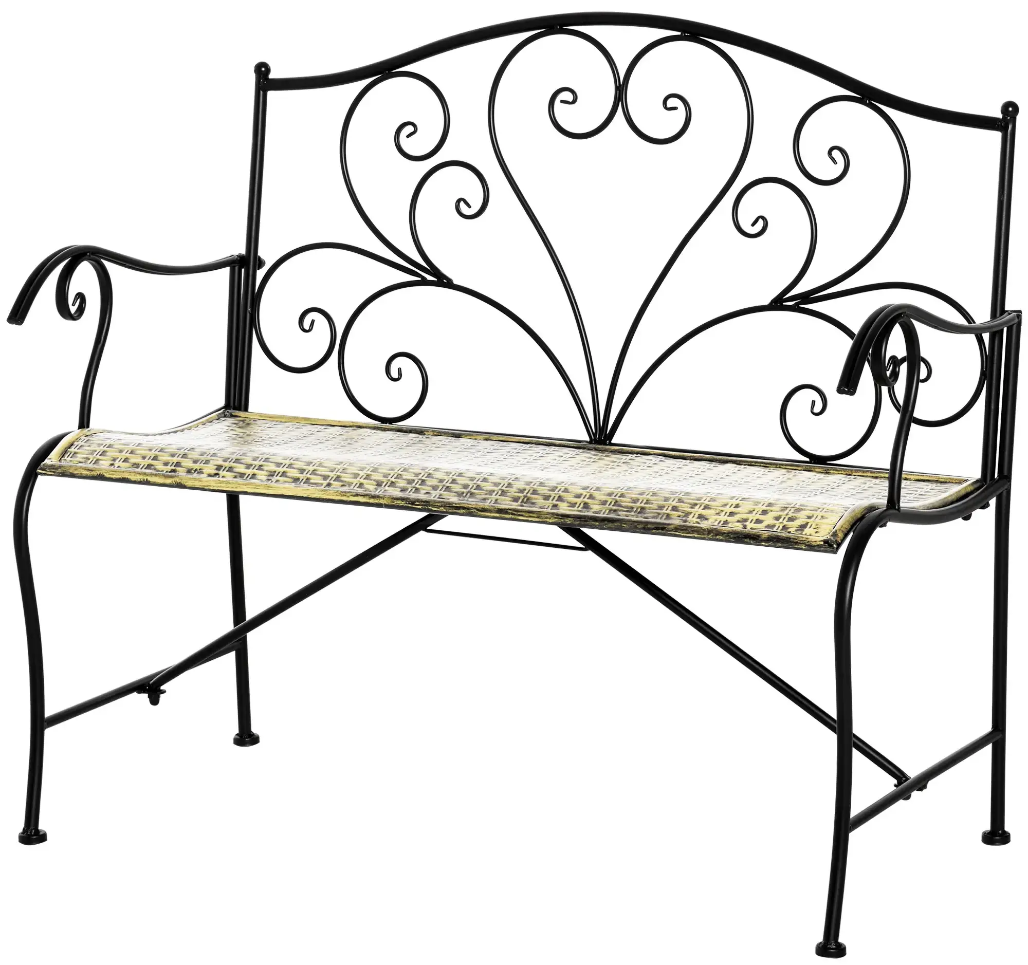 Садовая скамейка Outsunny 84B-489 (Black) - 2