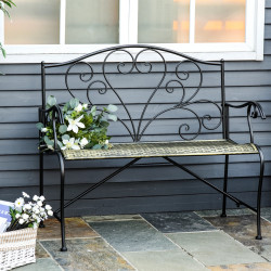 Садовая скамейка Outsunny 84B-489 (Black) Thumb