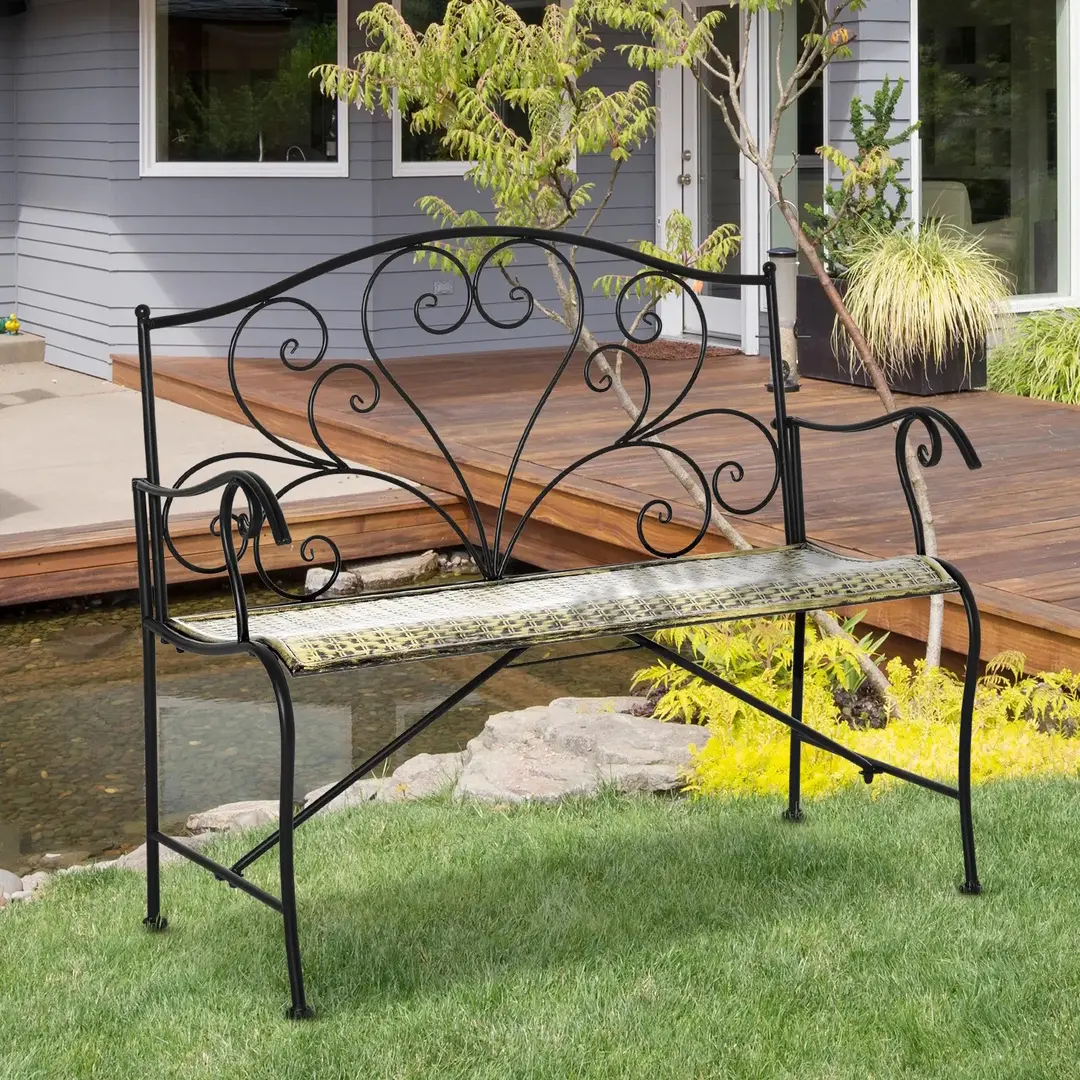 Садовая скамейка Outsunny 84B-489 (Black)