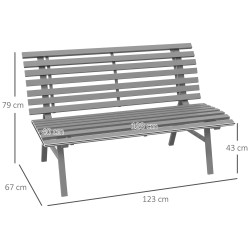 Садовая скамейка Outsunny 84G-206V00GY (Grey) Thumb
