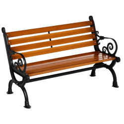 Садовая скамейка Outsunny 84G-248V00TK (Teak/Black) Thumb