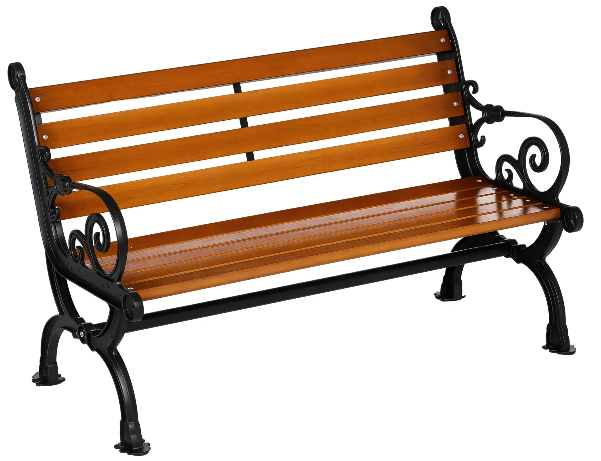 Садовая скамейка Outsunny 84G-248V00TK (Teak/Black) - 2