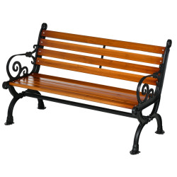 Садовая скамейка Outsunny 84G-248V00TK (Teak/Black) Thumb