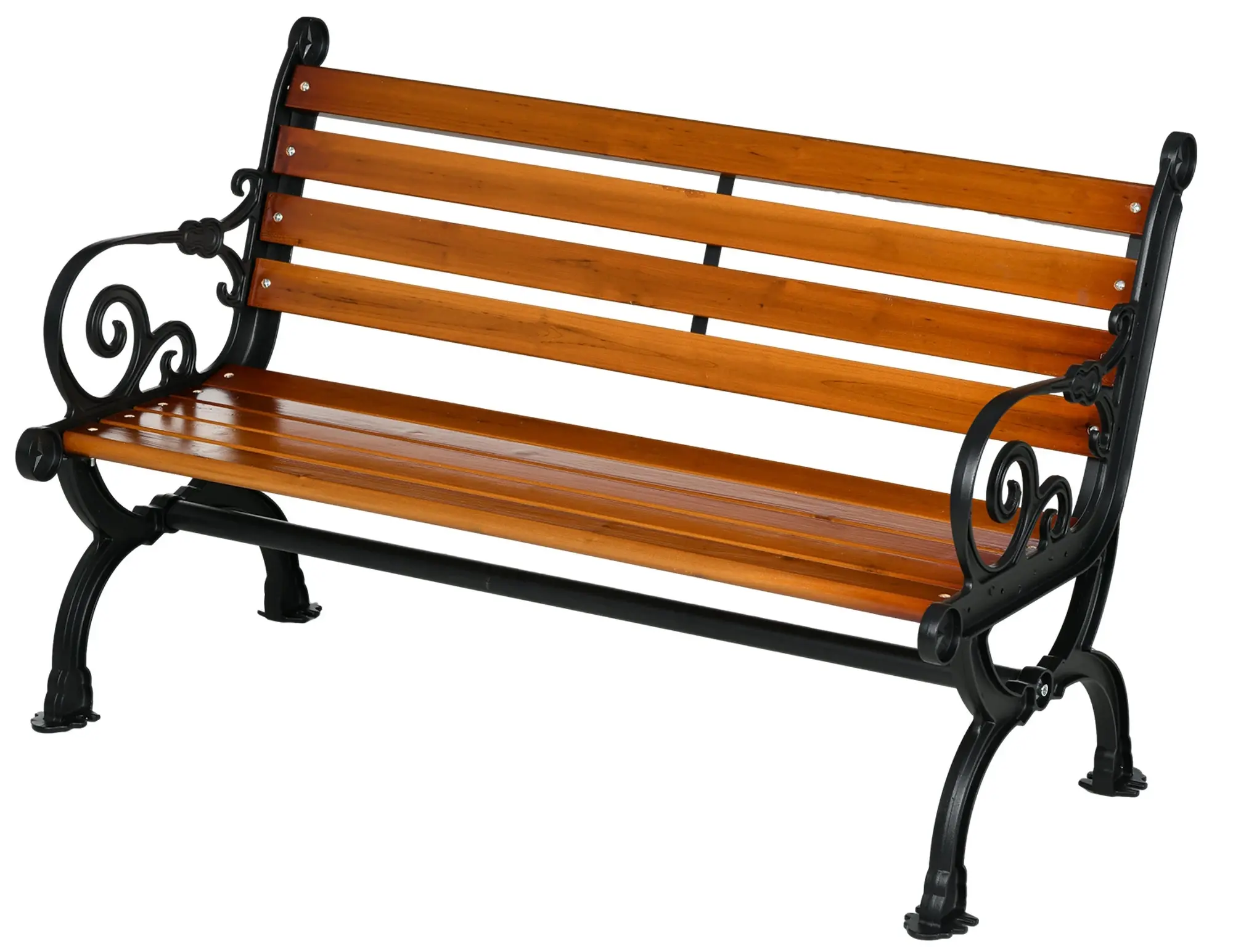 Садовая скамейка Outsunny 84G-248V00TK (Teak/Black) - 3