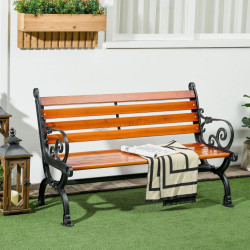 Садовая скамейка Outsunny 84G-248V00TK (Teak/Black)